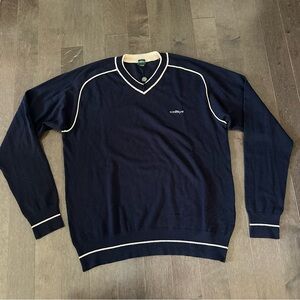 NWT Chervo Sport Golf V Neck Sweater Country Club Preppy Made‎ in Italy 54 L/XL